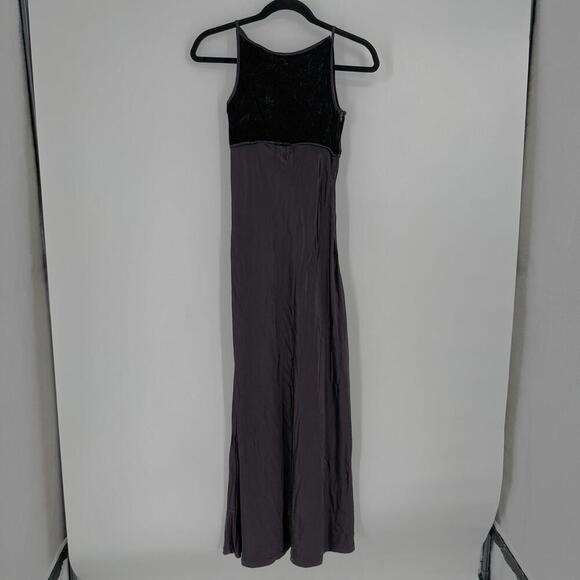 Vintage dress 4 purple velvet chiffon maxi formal prom zum zum y2k 90 whimsigoth - Picture 1 of 9